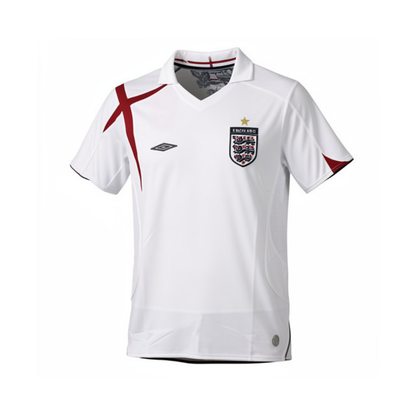 England 2006 Number 9 Home Retro Football Shirt