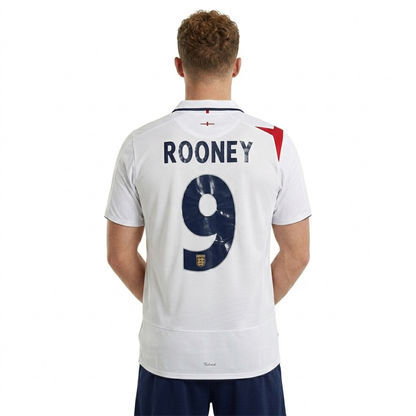 England 2006 Number 9 Home Retro Football Shirt