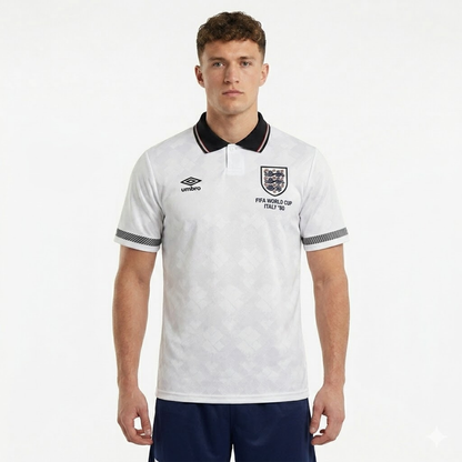 England 1990 World Cup Italy Home Retro Shirt
