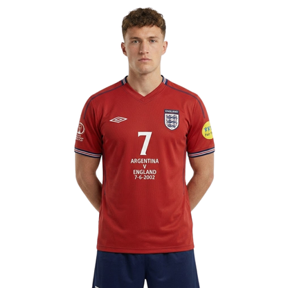 England 2002 Red Retro Football Shirt