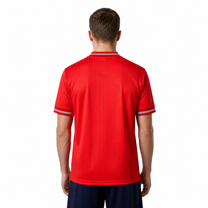 England 1986 Away Red Retro Football Shirt