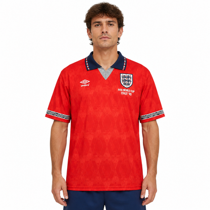 England 1990 Red Away World Cup Italy