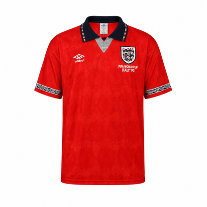 England 1990 Red Away World Cup Italy