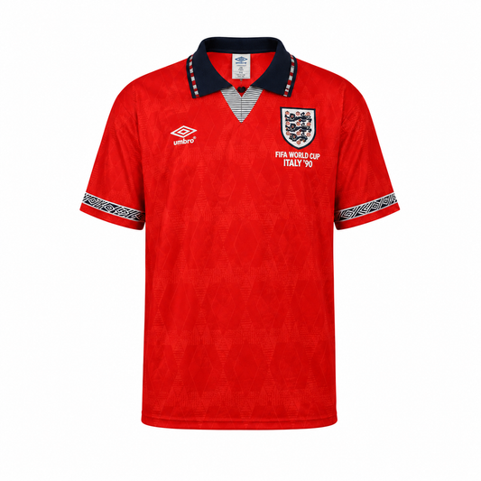 England 1990 Red Away World Cup Italy